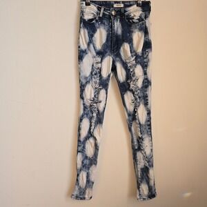 Girls' Red Fox Distressed Bleach Wash Skinny Jeans - Trendy Kid's Denim